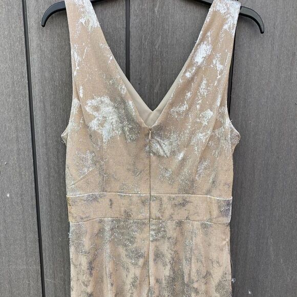 Tahari Arthur S Levine Metallic Jumpsuit Nwt - Picture 7 of 8